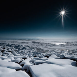 Sun Over A Frozen Lake Ontario