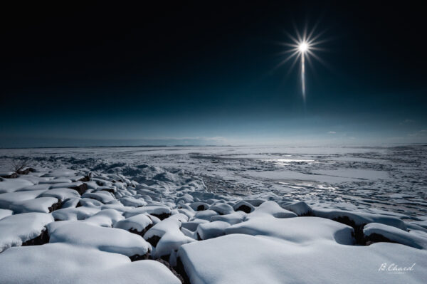 Sun Over A Frozen Lake Ontario