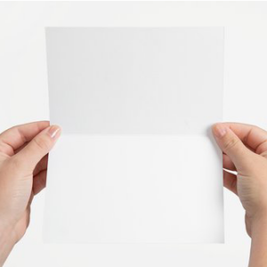 Blank holiday thank you card